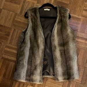 Faux fur vest